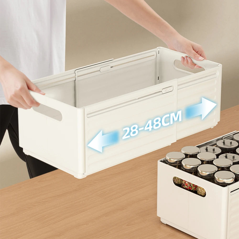 1/3PCS Retractable Drawer Organizer Adjustable Cabinet Storage Box Stackable Kitchen Organizers Sorting Storage Box For Home