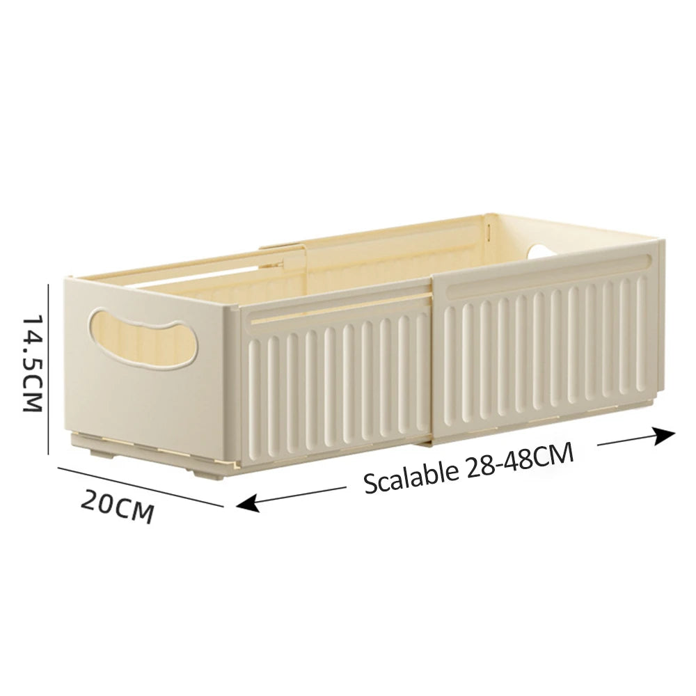 1/3PCS Retractable Drawer Organizer Adjustable Cabinet Storage Box Stackable Kitchen Organizers Sorting Storage Box For Home