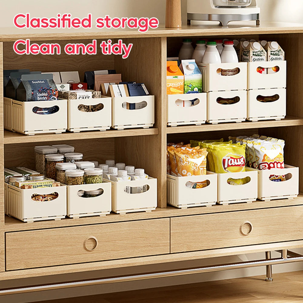 1/3PCS Retractable Drawer Organizer Adjustable Cabinet Storage Box Stackable Kitchen Organizers Sorting Storage Box For Home